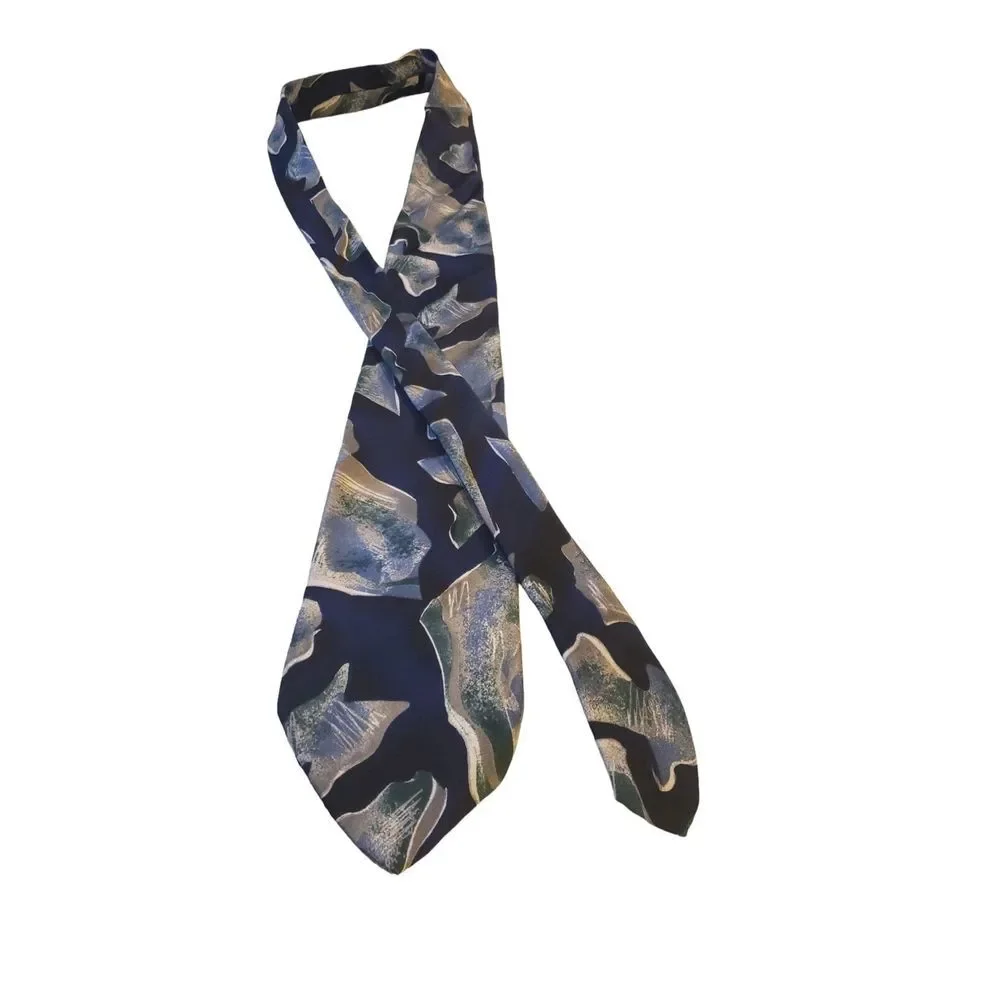 Viaggio Tie Men's Classic Style‎ Multicolor Silk Abstract Made in the USA